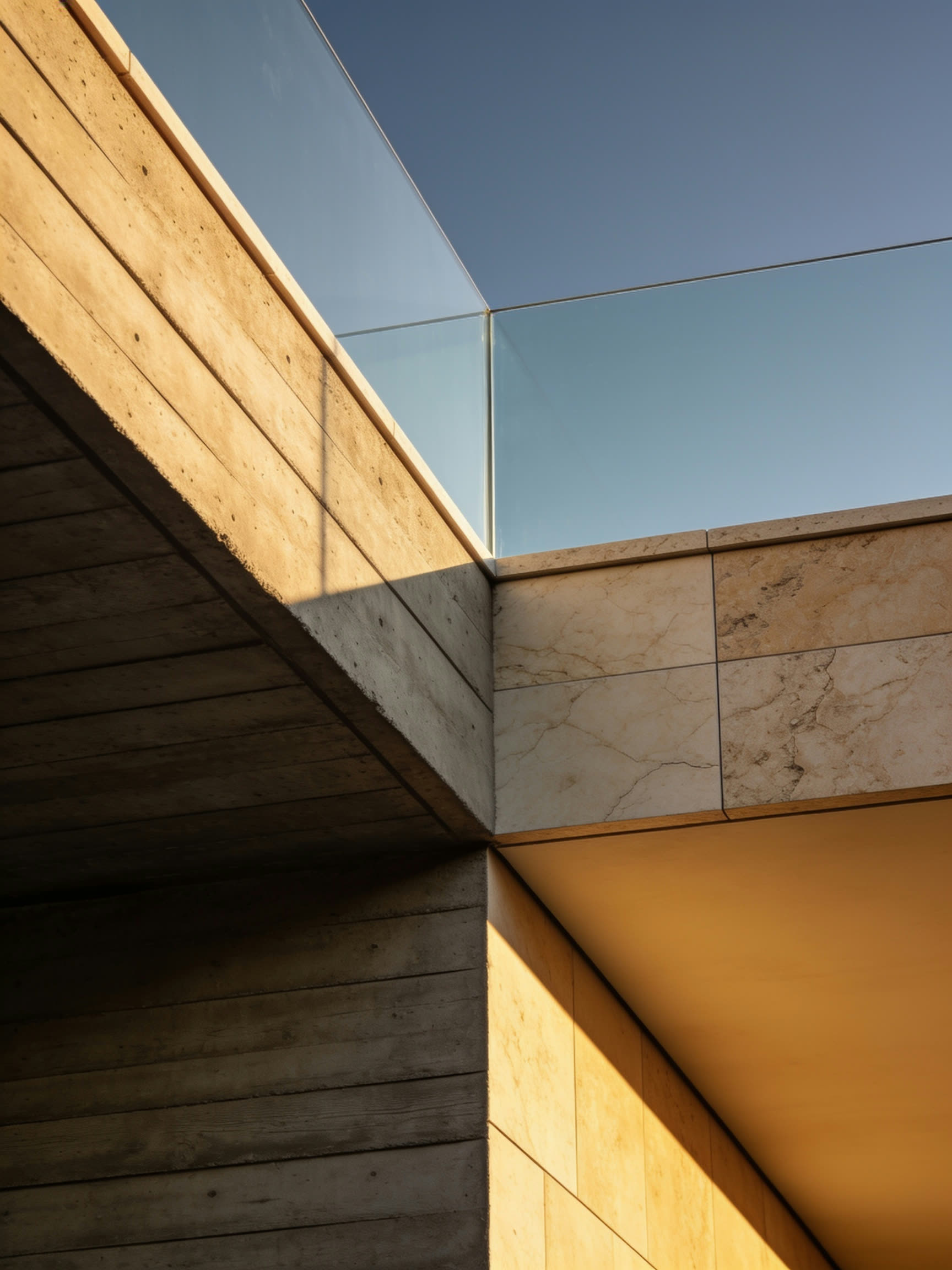 Where concrete meets stone.