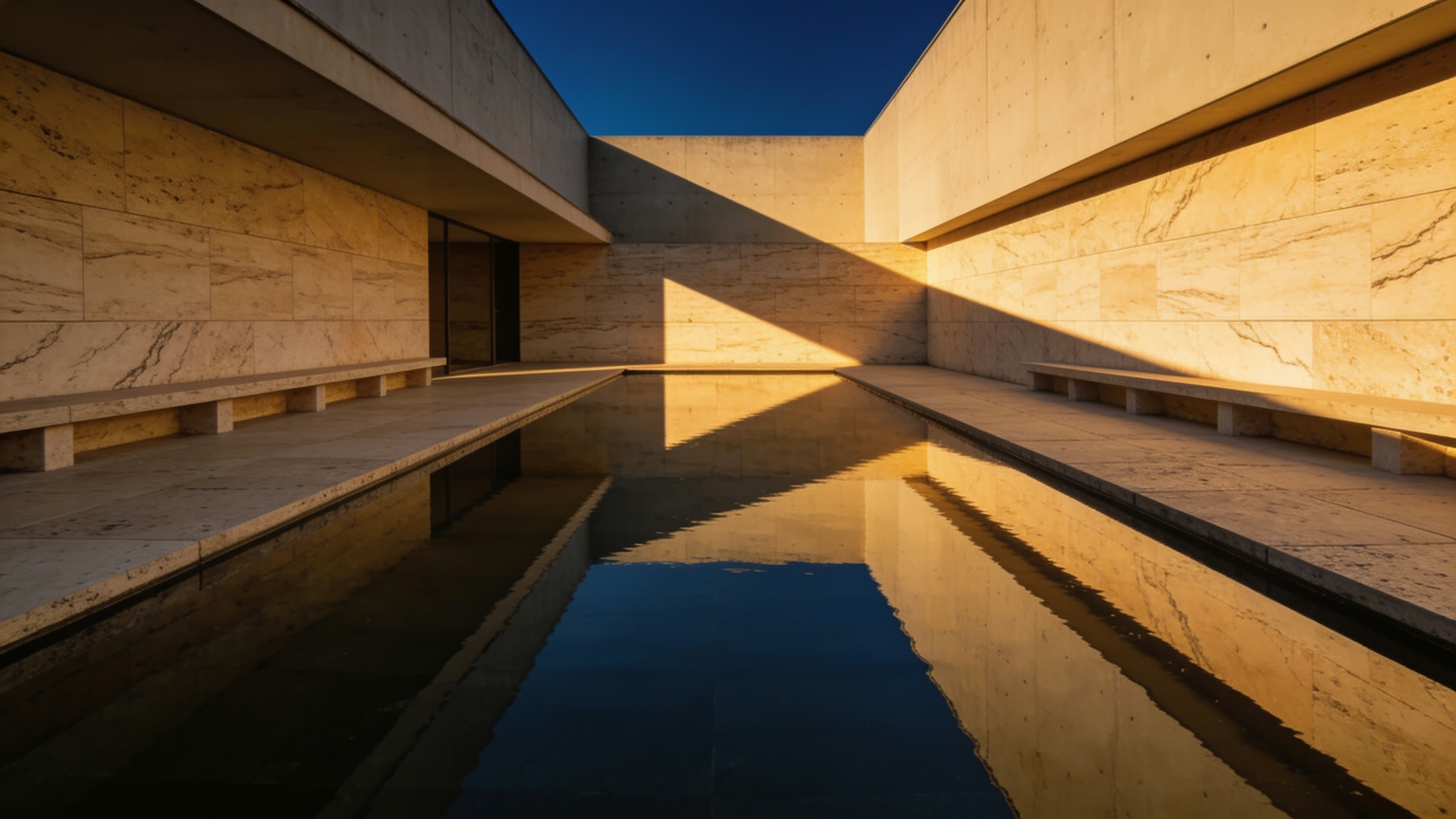 A reflecting pool, and nothing else.