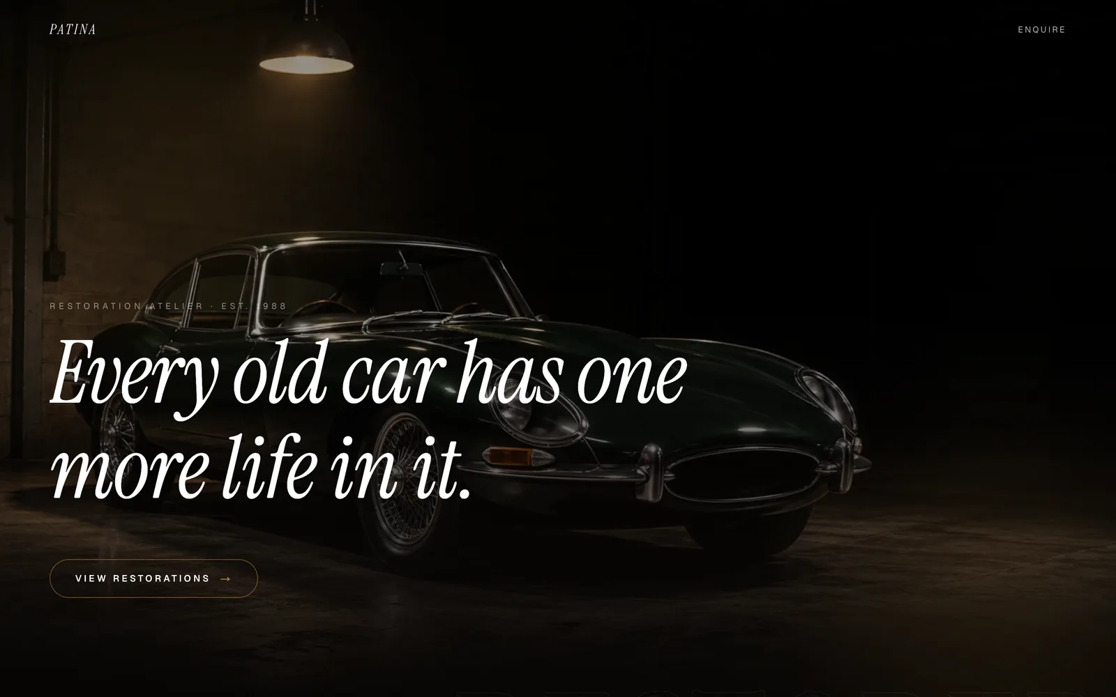Patina, Classic car restoration, done the slow way. We bring the old ones back to life.