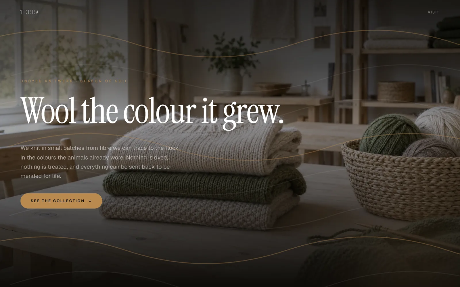 Terra, Undyed, traceable knitwear made to be repaired, not replaced.