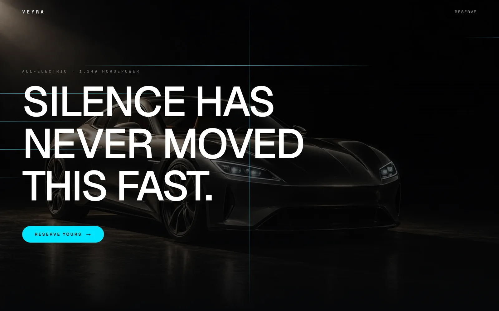 VEYRA, The electric hypercar. Zero emissions, zero compromise, all of the noise gone.